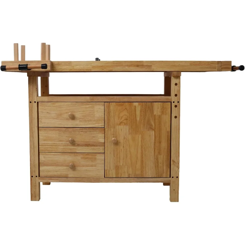 Sturdy 50-Inch Wood Workbench for Garage, Workshop, and Home Use