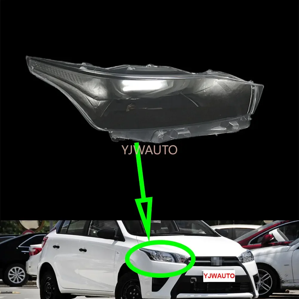 

Для Toyota Yaris 2014 2015, крышка фары автомобиля, сменная линза, стекло, передний абажур, авто корпус