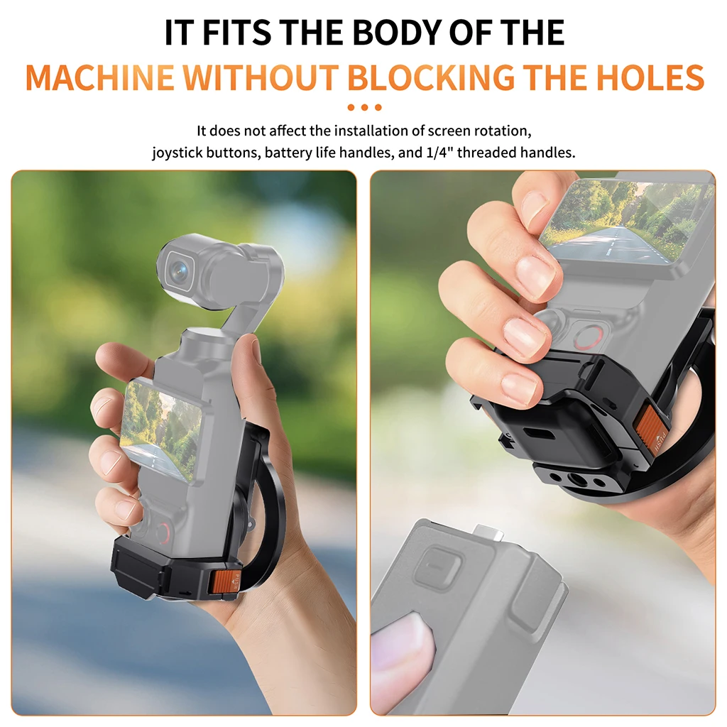 For DJI Osmo Pocket 3/4 Magnetic Bracket Holder Vlog Tabletop Shooting Mount with Cold Shoe Mount 1/4 Thread Camera Accessories