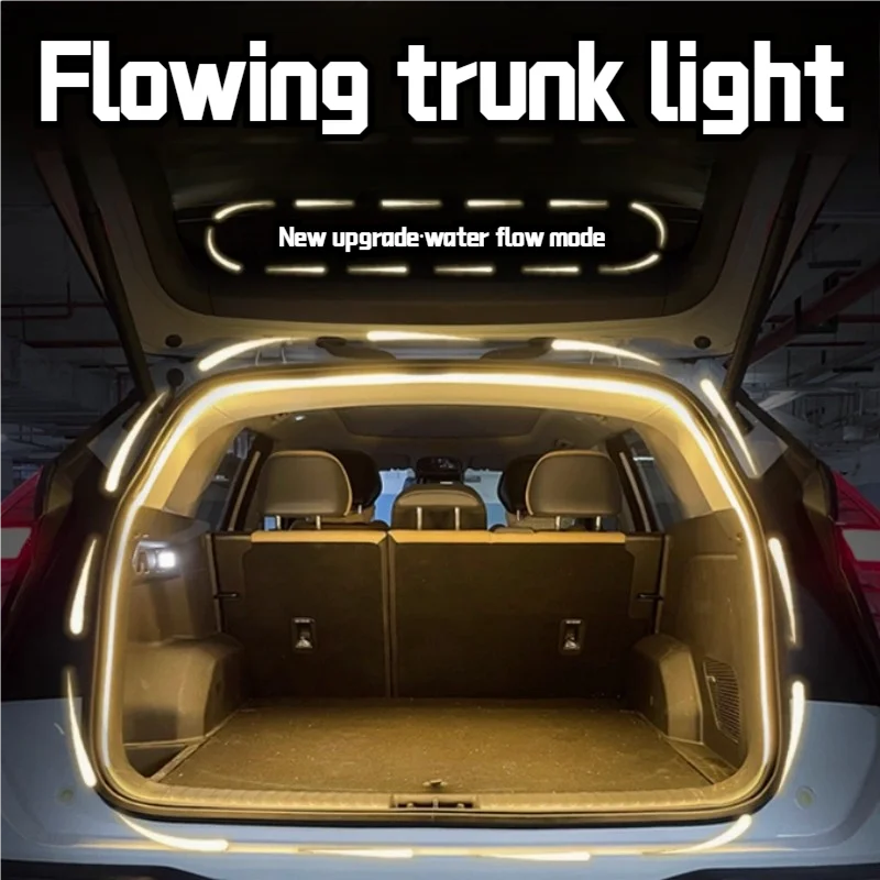 

Bande lumineuse de coffre à flux dynamamique, бан lumineuse de coffre de voiture, étanche, аксессуары d'*lairage intérieur auto