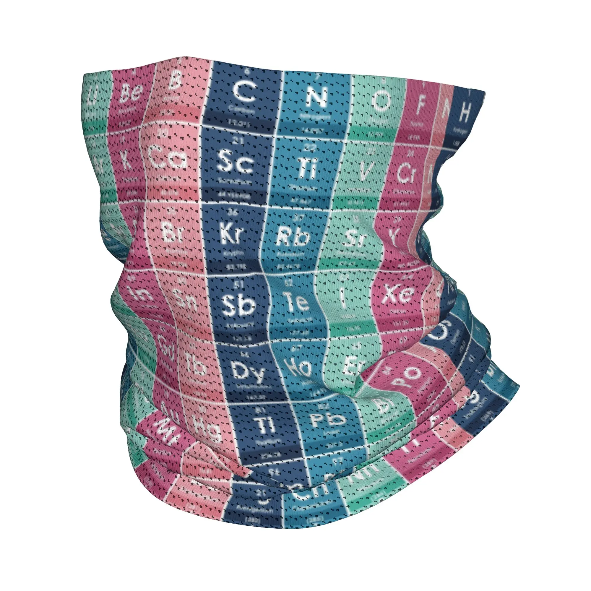 

Custom Elements Of The Periodic Table Bandana Neck Warmer Men Women Winter Hiking Ski Scarf Gaiter Education Student Face Cover