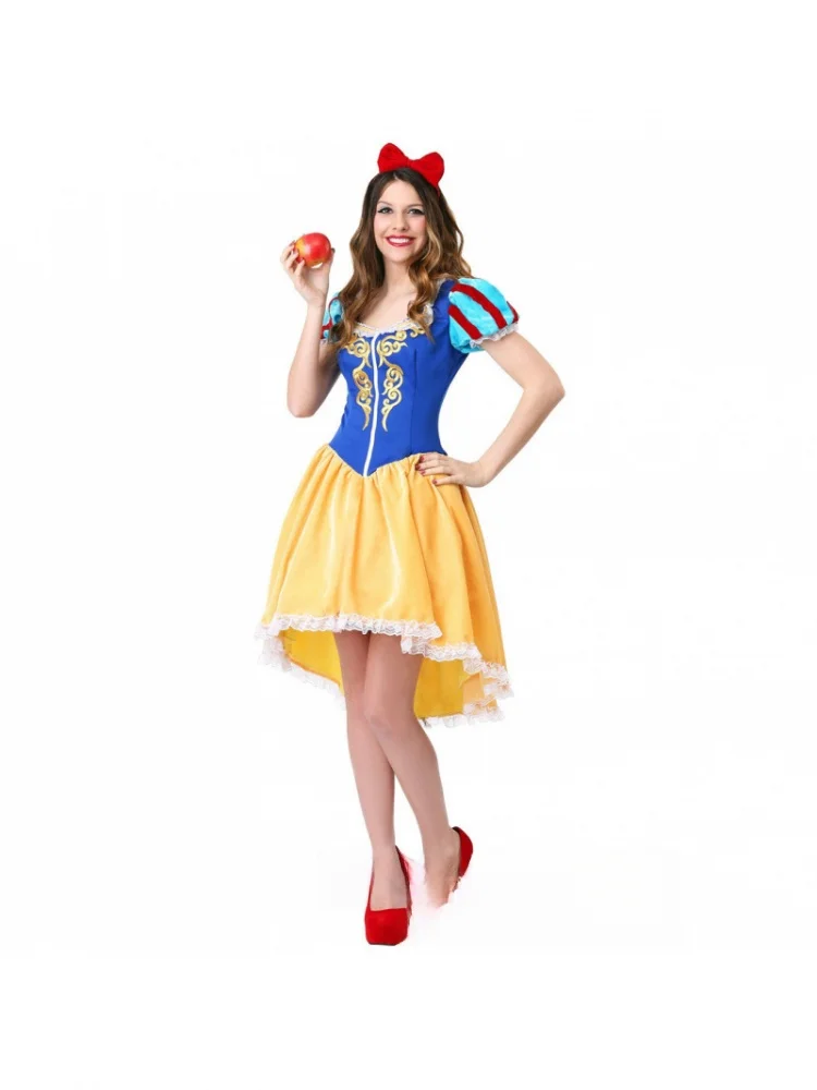 loween Par Game orm Court Snow White Princ Costume Queen Role Play Performance Clothes Cotton Traditional Chinese...