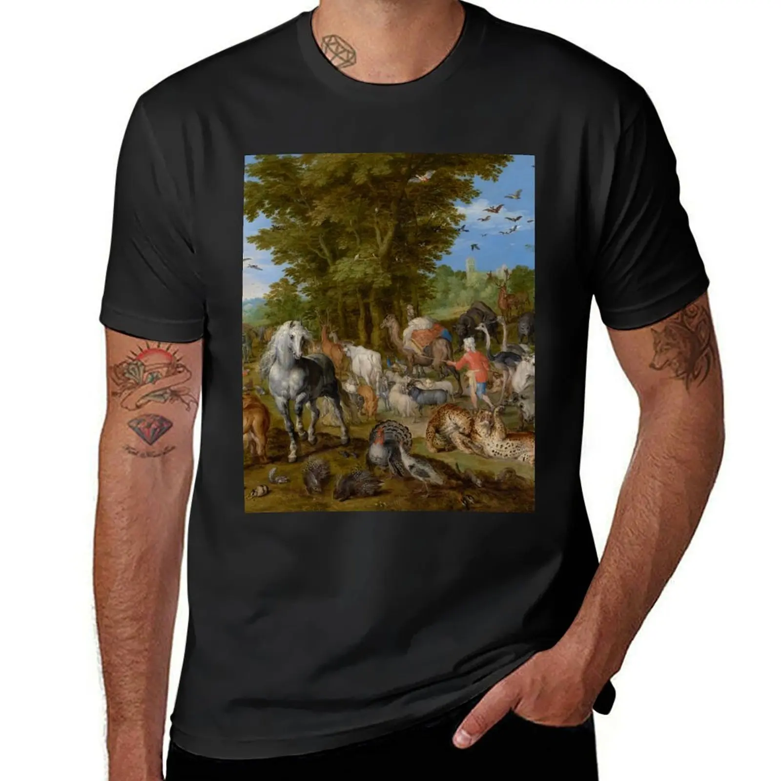 The Entry of the Animals into Noah's Ark - Jan Brueghel the Elder T-Shirt Blouse cute clothes anime clothes t shirt men