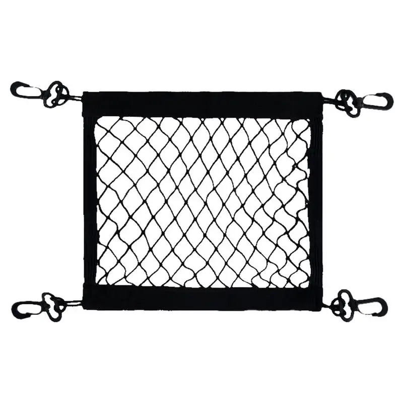 

Car Motorcycle Cargo Net Polyester High Elastic Cargo Net with 4 Adjustable Hooks 360 Rotatable Easy Installation Car Supplies