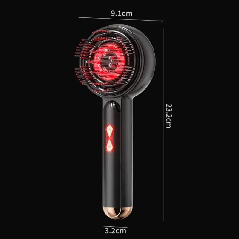Electric Scalp Relax Massage Comb 1 Set Kneading Head Massager with Hair Oil Applicator for Stress Relief