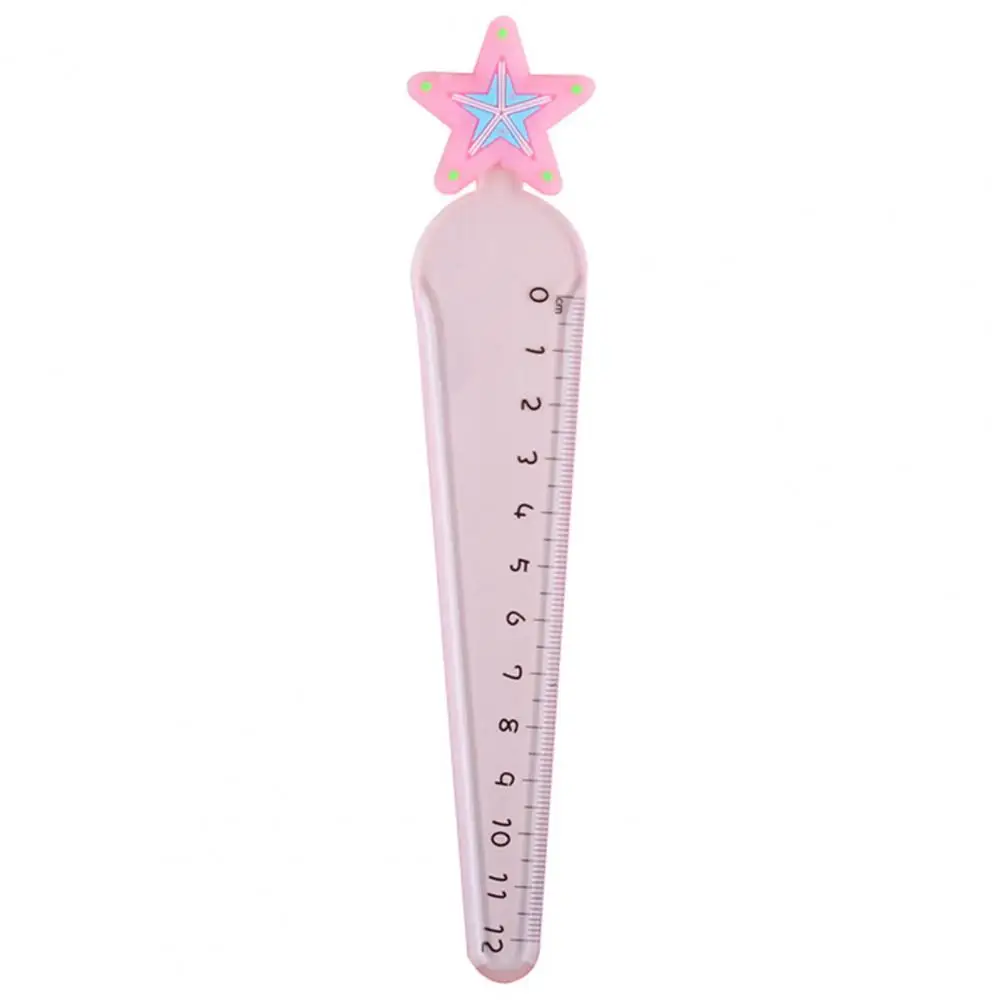 2Pcs  Rulers Modern Funny Cartoon Kids Straight Rulers Anti-fade Non-slip Straight Rulers