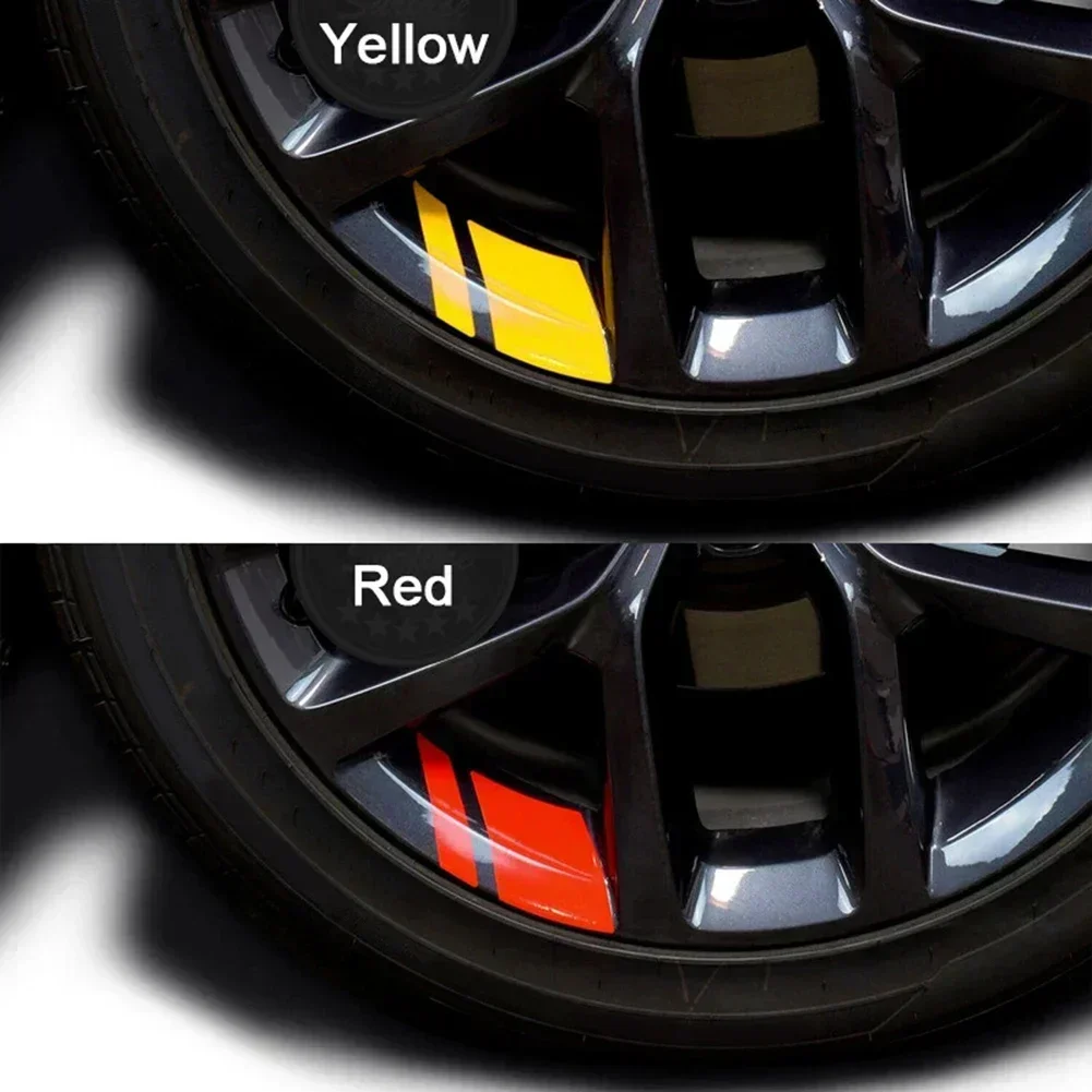 6Pcs Reflective Car Wheel Rim Vinyl Stickers For 18\