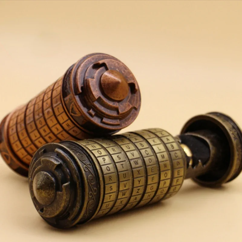 לאונרדו דה וינצ 'י קוד צעצועי מתכת Cryptex מנעולי חתונה מתנות חג האהבה מתנה מכתב סיסמא לברוח תא אבזרי