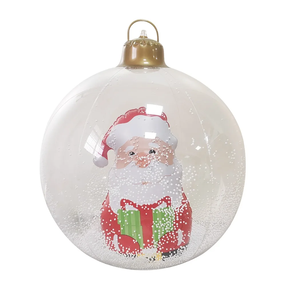 Giant 60cm Inflatable Balloons without Light DIY Venue Layout Ball Toy Giant Christmas Ball Christmas
