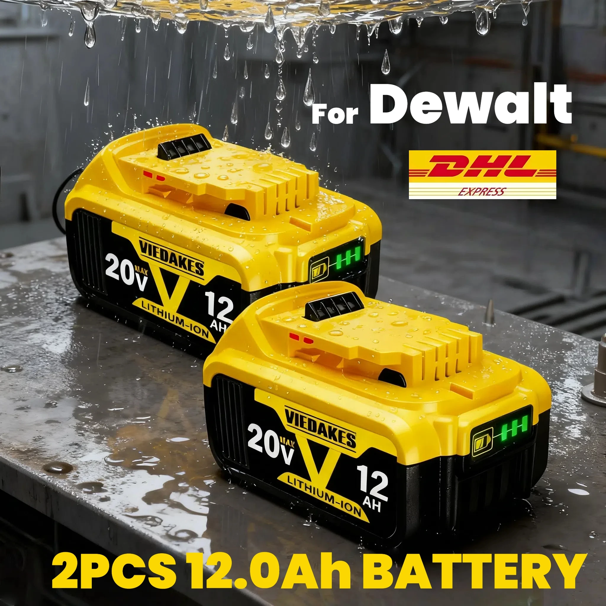 

20V 12.0Ah MAX rechargeable lithium-ion battery Suitable for Dewalt 20V battery suitable for Dewalt tool DCF850 DCD796 DCF922