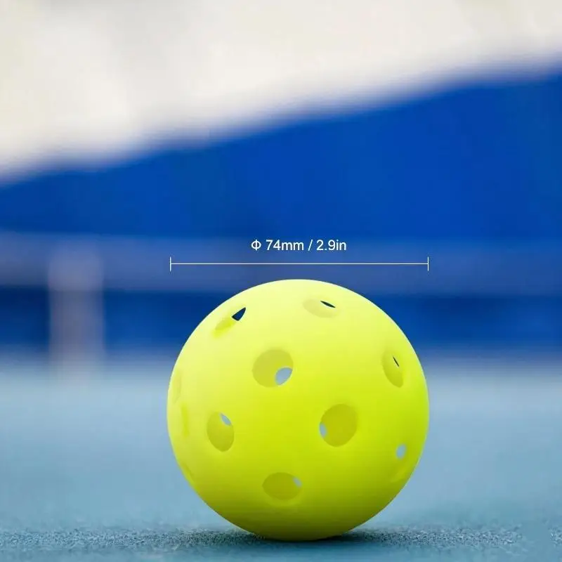 Pickleball-Bälle 12 Stück 40 Löcher Hochelastische Verschleißfeste Bälle für Outdoor-Platz Professionelles Training – Detail 12