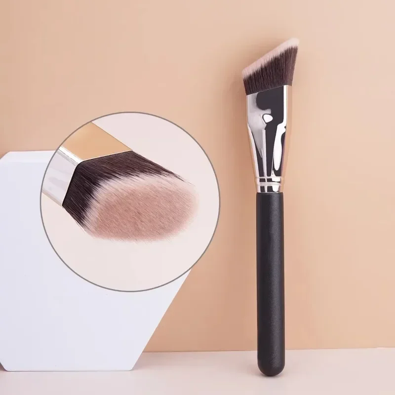 Angled Liquid Powder Contour Makeup Brushes Cream Blush Liquid Foundation Blending Brush Angled Professional Beauty Tools