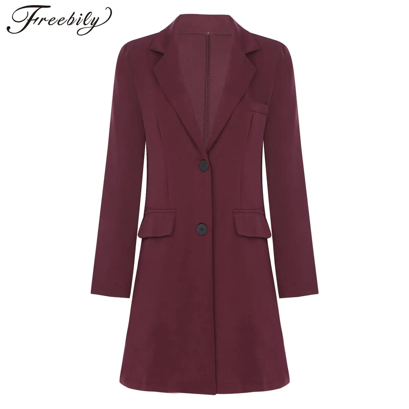 Women Fashion Long Sleeve Coat OL Lady Commuting Office Outerwear for Work Party Business Formal Occasions Formal Suits Jackets