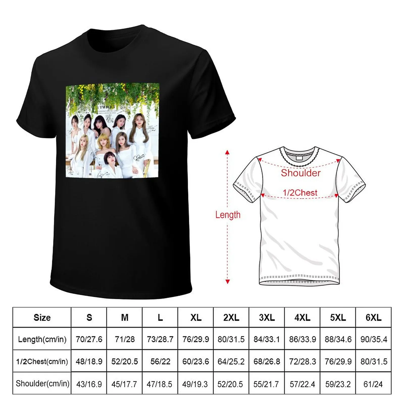 TWICE ???? - TWICE#3 (With PRINTED Autographs) | Design #1 T-Shirt summer top street wear blanks mens workout shirts