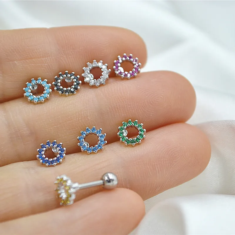 

Lot50pcs Body Jewelry- CZ Ear Studs/Earring Helix Bar Upper Earring Body Piercing Tragus Diath Earring 16g