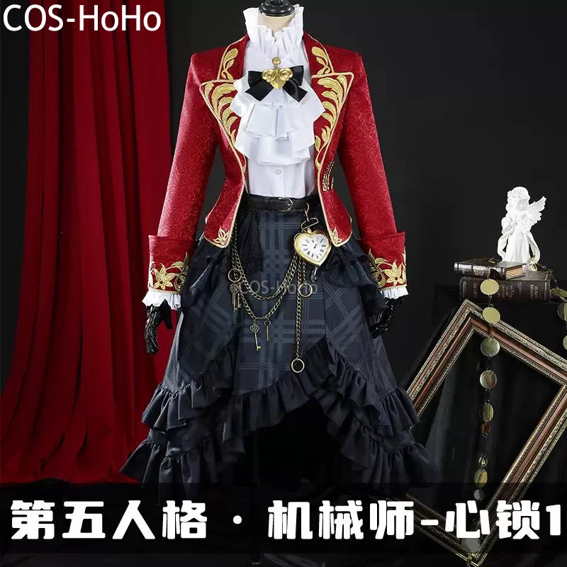 COS-HoHo Identity V Tracy Reznik Mechanic Heart Lock Game Suit Lovely Uniform Cosplay Costume Halloween Party Outfit Women