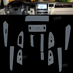 For Lexus LX 570 2012-2015 Car Gearbox Panel Navigation Screen Automotive Interior TPU Protective Film Anti-Scratch Sticker