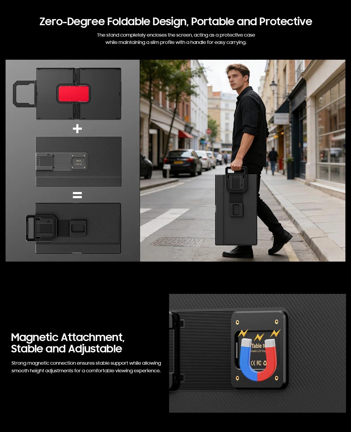Blackview Table 10 Tragbares LCD-Display 23,8" HDR, für PC / Handy / Tablet / Macbook, 100Hz, TÜV Geringes Blaues Licht, Augenschutzmodus – Detail 5