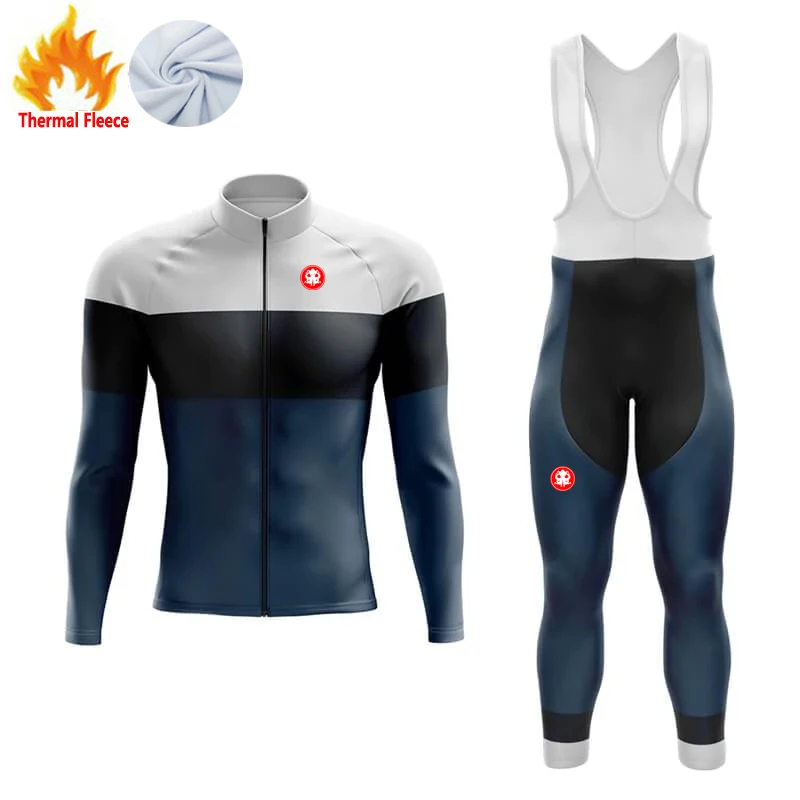 

2025 Winter Thermal Fleece conjunto ciclismo masculino cycling jersey tenue vtt homme ropa hombre велоформа 자전거 enduro
