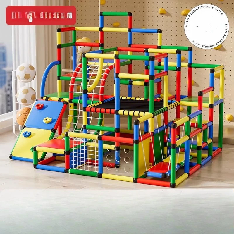 Climbing frame indoor, small ladder Montessori multi-function slide, family paradise