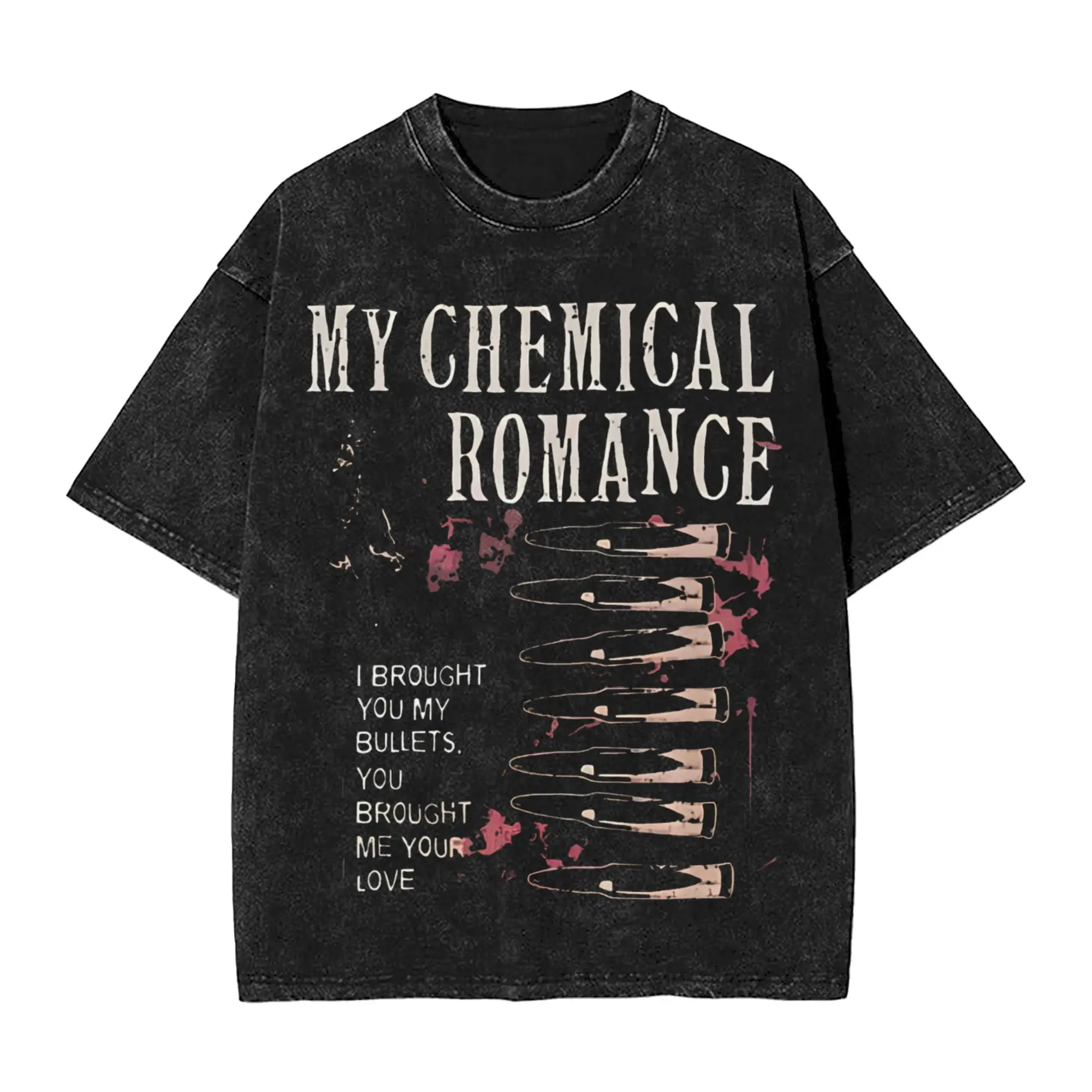 Printed The Black Parade 2026 Music My Chemical Romance mcr Washed Shirts Apparel Oversize T-Shirt  Men Women Tees