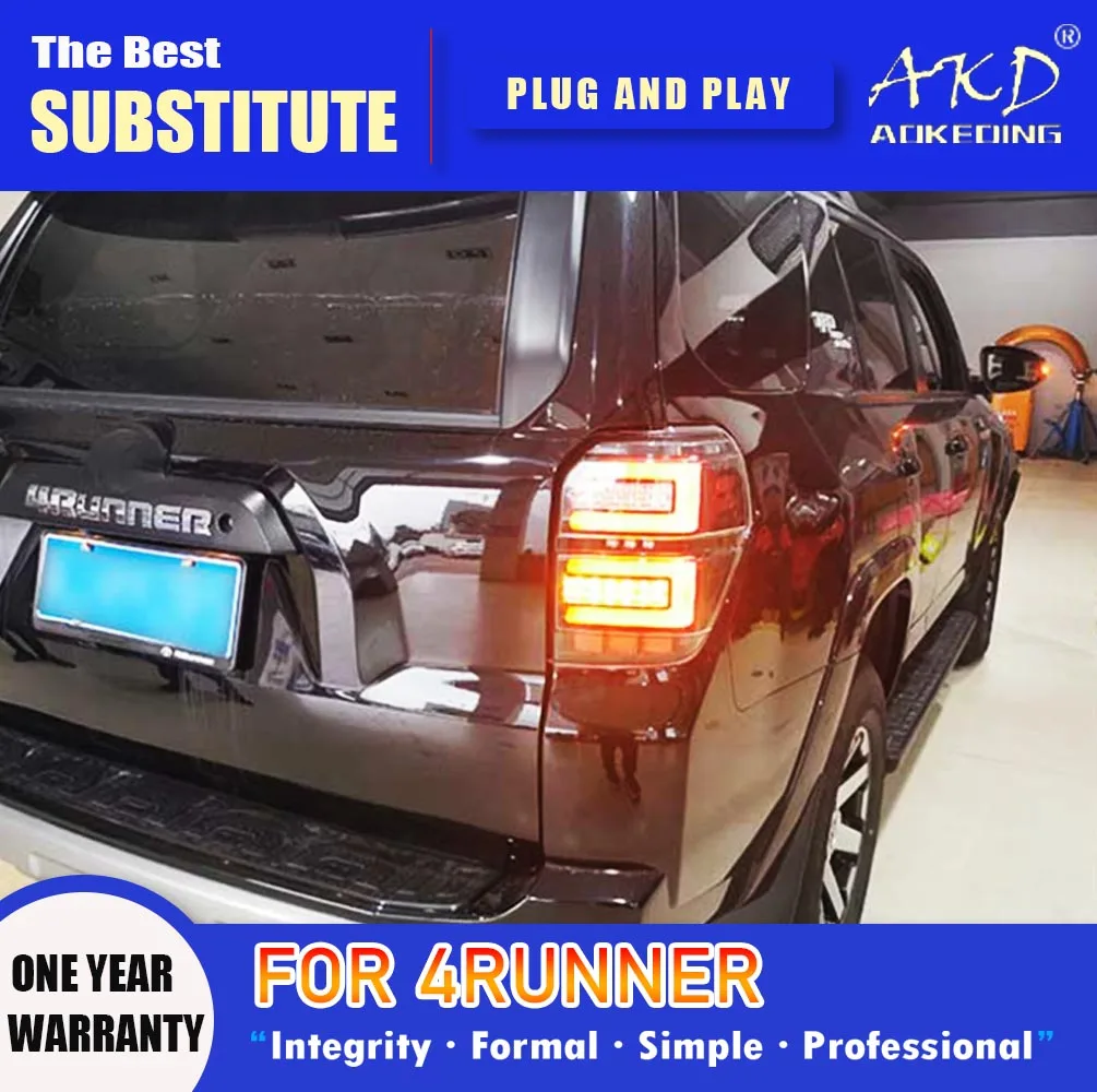 AKD Tail Lamp for Toyota 4Runner LED Tail Light 2010-2021 4Runner Rear Fog Brake Turn Signal Automotive Accessories