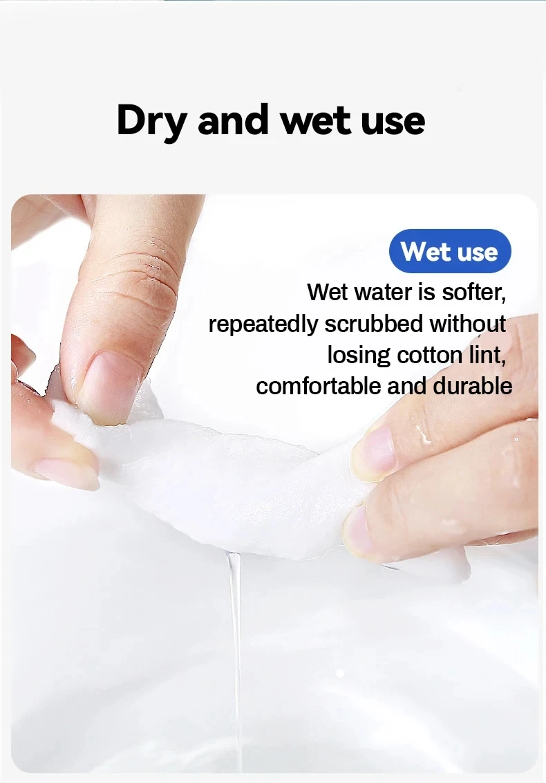 100 Stuks Wegwerp Gezichtshanddoek Katoenen Tissue Zachte Dikke Droge Veeg Herbruikbare Make-Up Remover Pads Gezichtsreinigingsdoekje