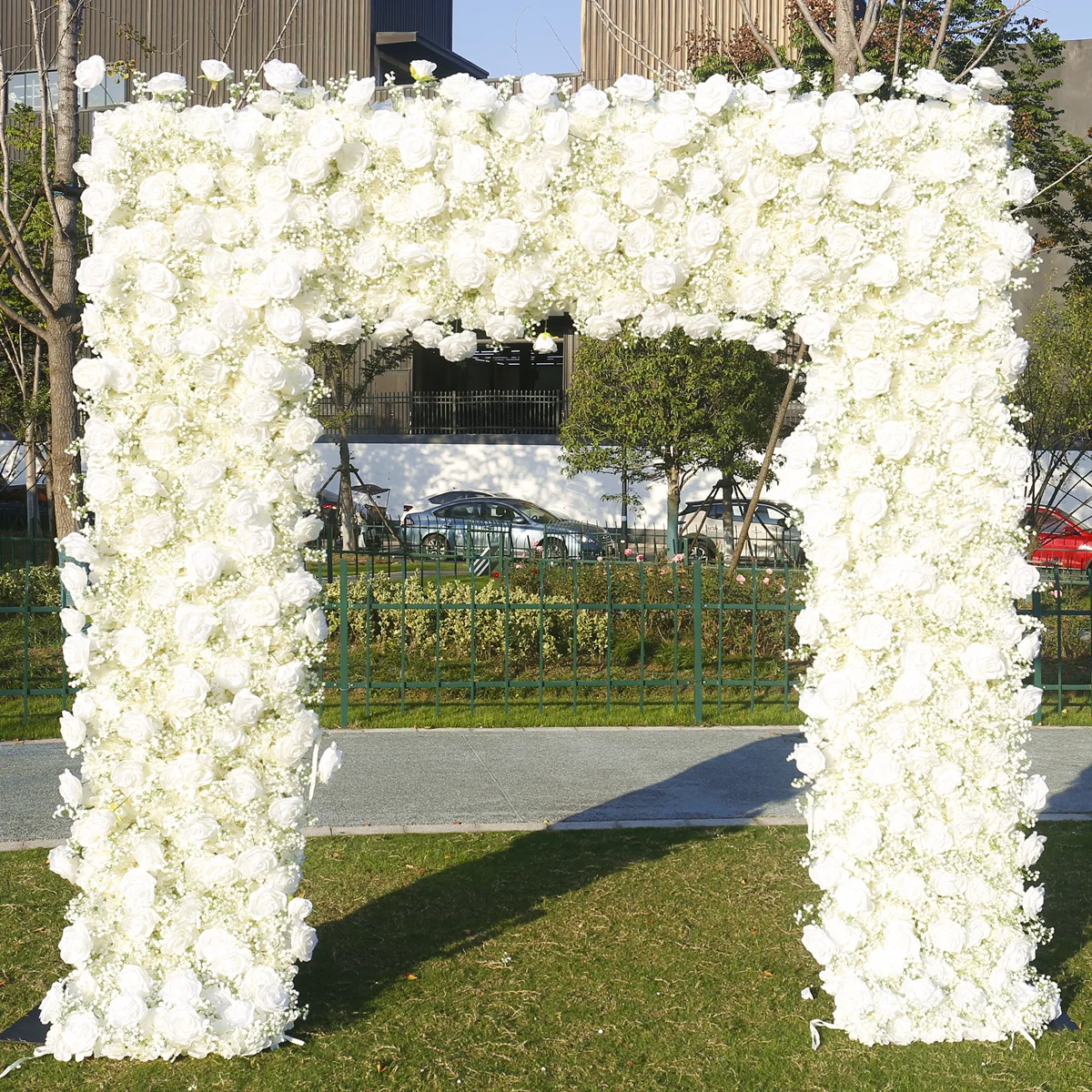 Gypsophila Rose Cloth Base Flower Wall Add Wedding Arch White Flower Arrangement Party Background Decoration Layout Props