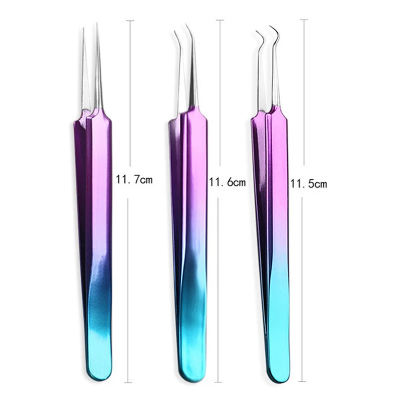 New Extention Eyelashes Stainless Steel Cell Clip Acne Needle Tweezer Blackhead Acne Remover Face Care Tool Facial Care Tool