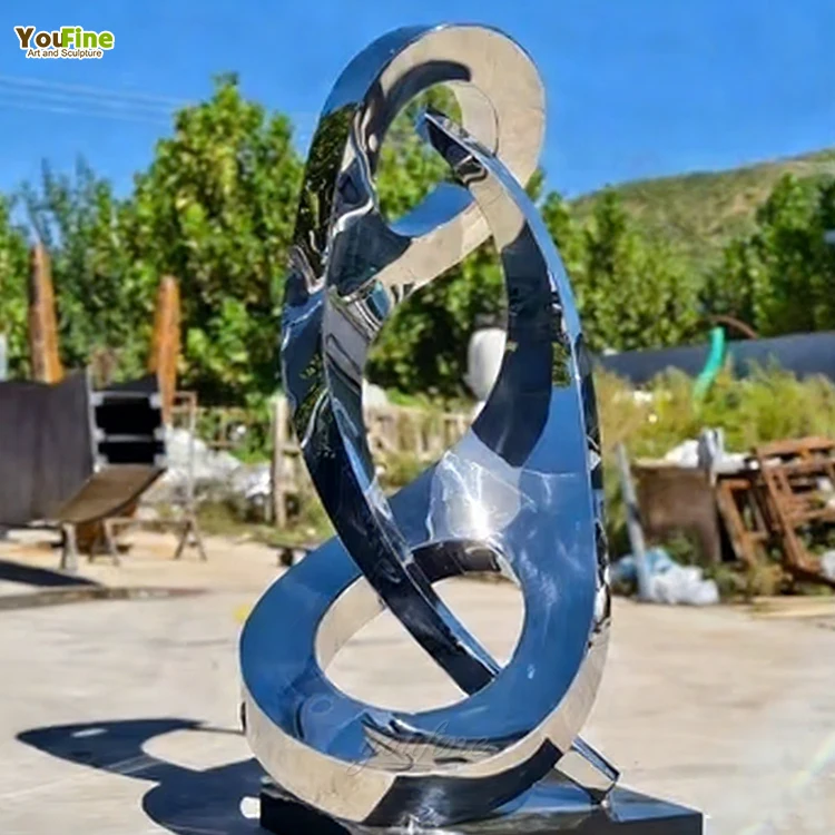 Modern Abstract Outdoor Stainless Steel Sculpture Art Decoration Metal Landscape Statue for Garden Park Hotel
