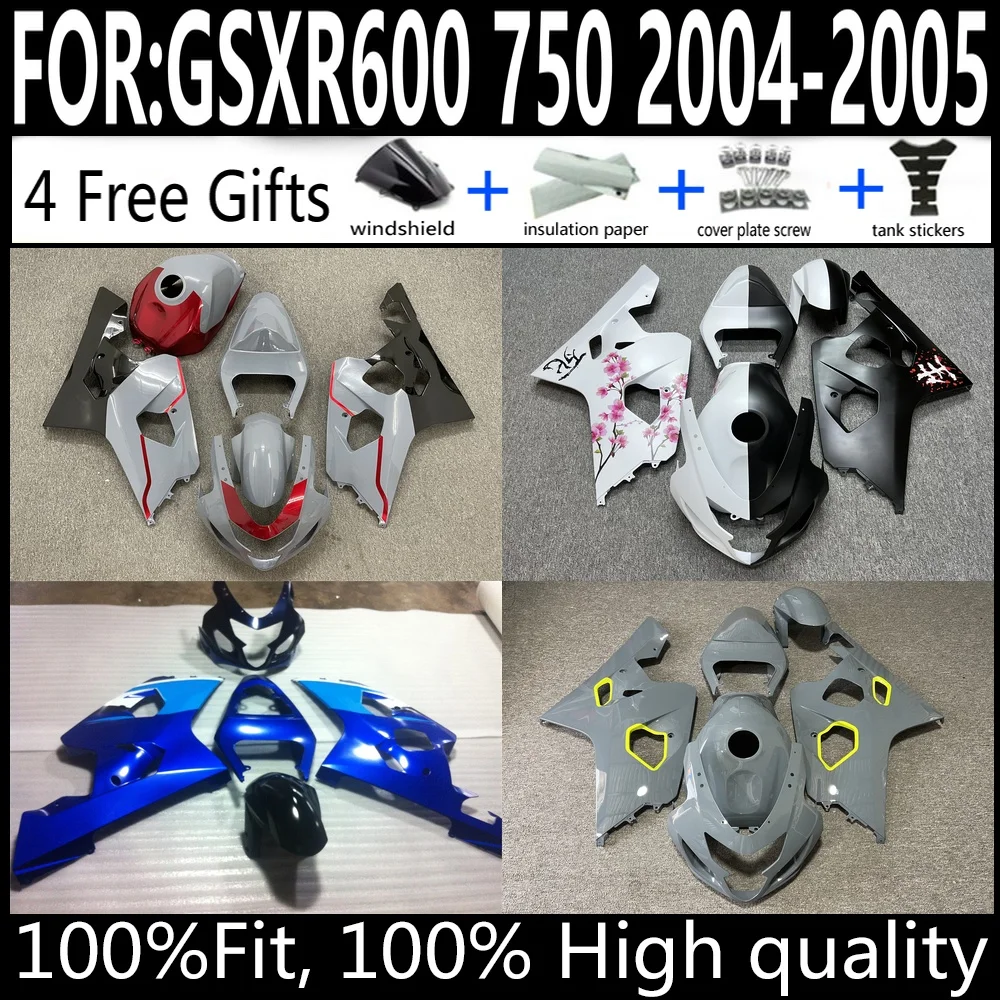 

Injection Fairing Kit for Suzuki GSXR600 GSXR750 2004-2005 - 100% Fitment