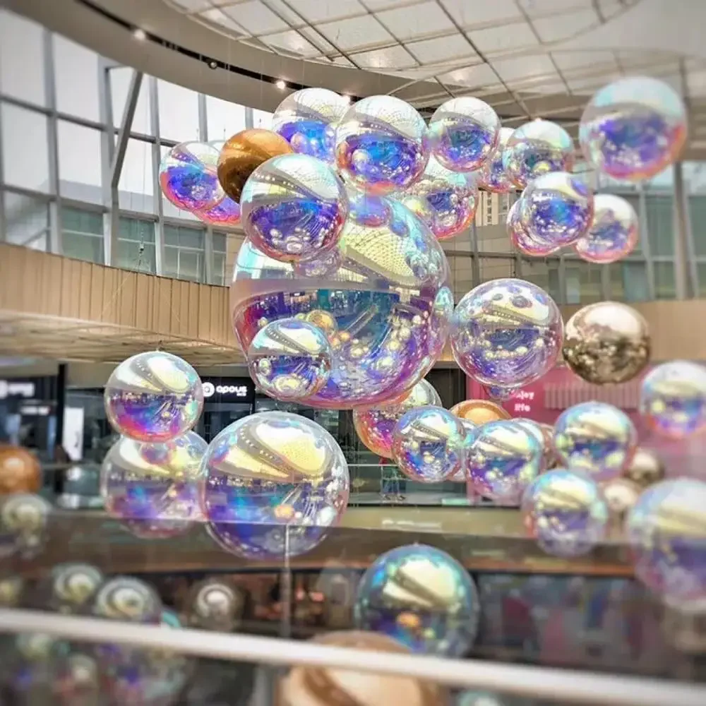 

Giant Colorful PVC Ball Decoration Inflatable Mirror Balloon for Hall Shopping Mall Show Party Decor