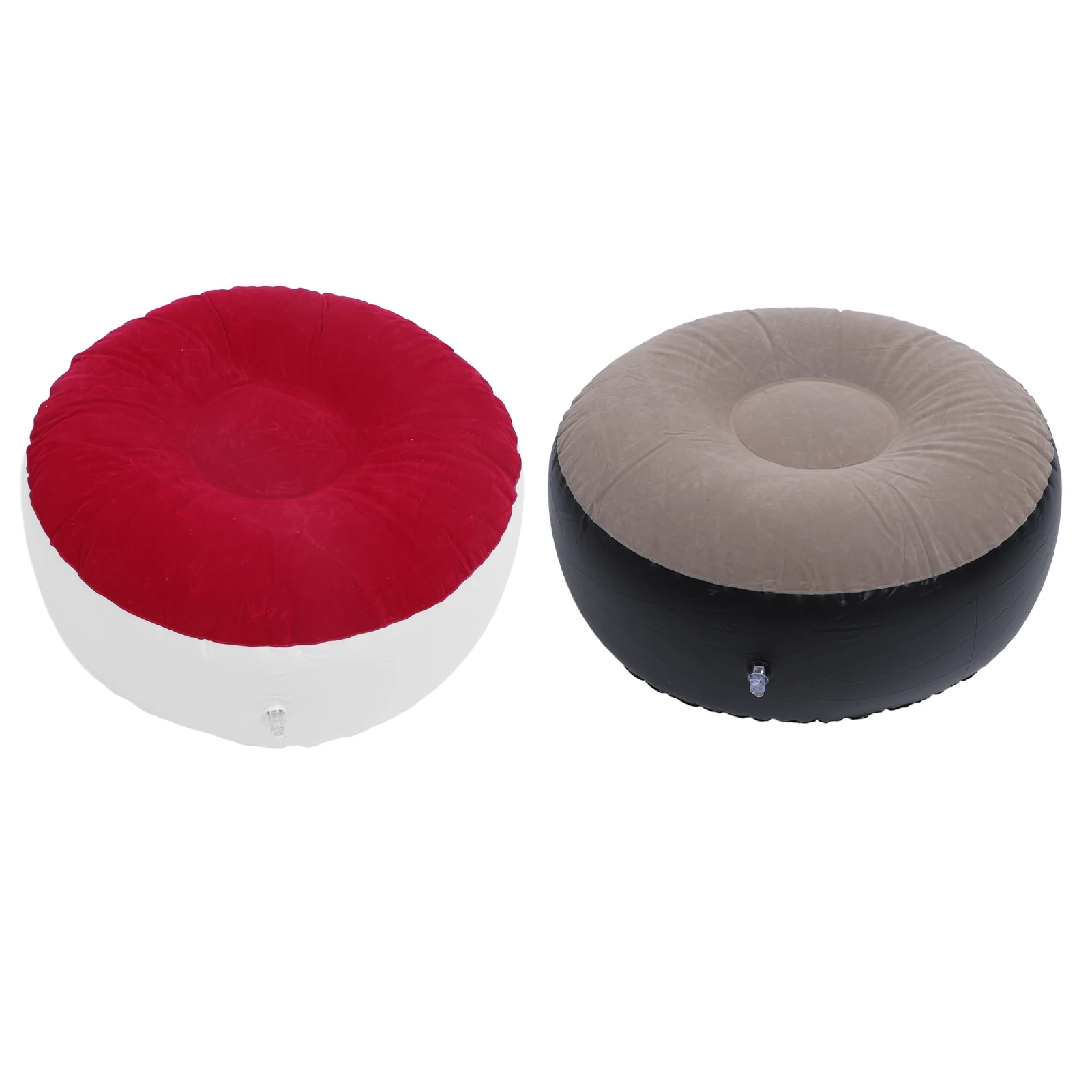 1Pc Inflatable Flocking Stool Multipurpose Lightweight Ergonomic Design Round Portable Inflatable Stool for Travel Camping image 2