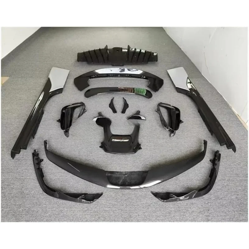 Suitable for Style Dry Carbon Fiber Body Kit Compatible with Ferrari SF90 Stradale/Spider (2020-Present) - Front Lip, Rear D