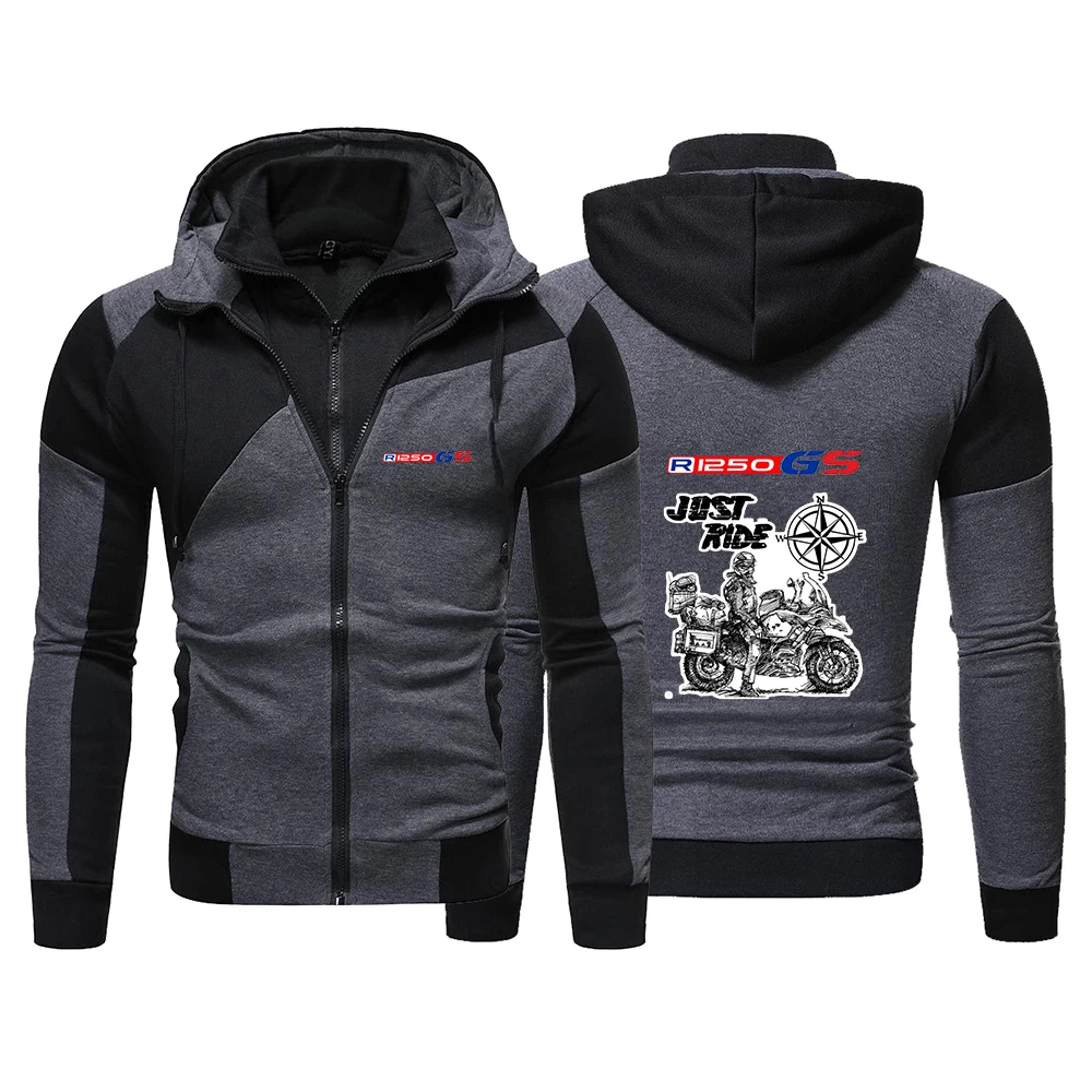 2026 Motorrad R1250 GS Print Herren-Hoodie für Frühling und Herbst, farblich passender Hoodie, warme, lässige Modejacke, Sweatshirts
