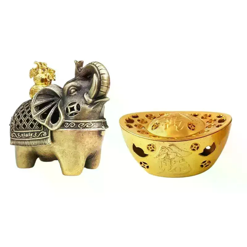 Alloy Incense Burner Hollow Out Mini Sandalwood Incense Burner Zen Aromatherapy Stove Tea Ceremony Home Decoration