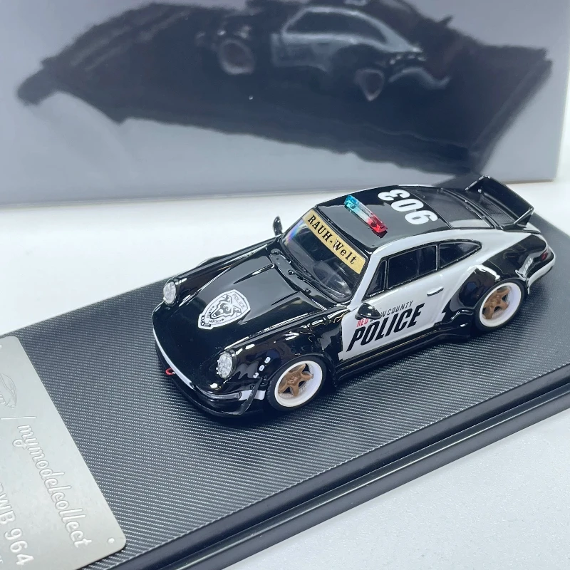 In stock 1: 64 new model RWB 964 police car paint job, alloy static car model, limited edition, gift.