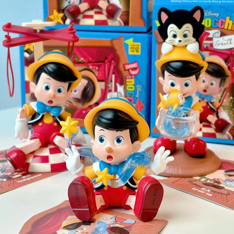 TOPTOY Disney Pinocchio Growth Diary Series Blind Box of Figurines Desktop Ornament Surprise Lucky Bag Christmas Gift Anime Toy