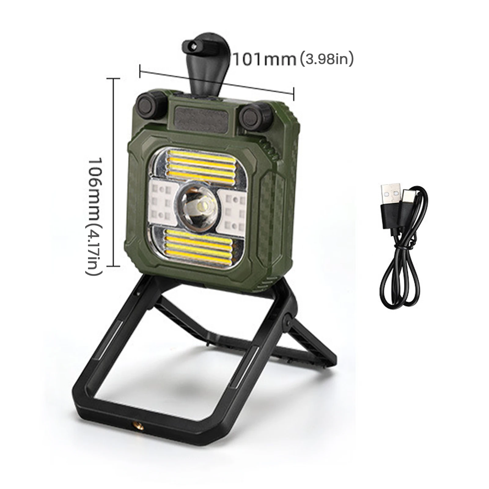 كرنك اليد LED فانوس التخييم مصباح يدوي صغير قابل لإعادة الشحن مع حامل ضوء التخييم لمصباح الطوارئ في الهواء الطلق