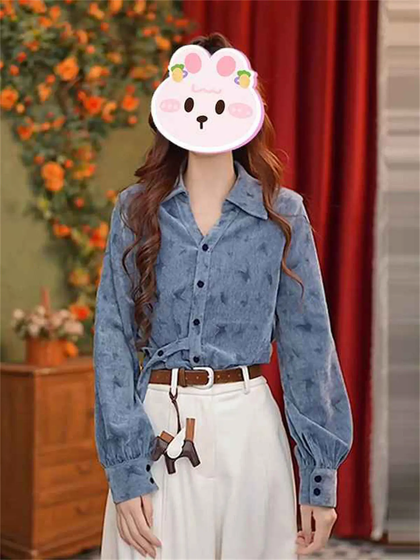 

Korean Sle Casual Loose irt Women's Winter New Flip Collar Top Trendy Two-Piece Commute Sle Slim Fit Long Sve