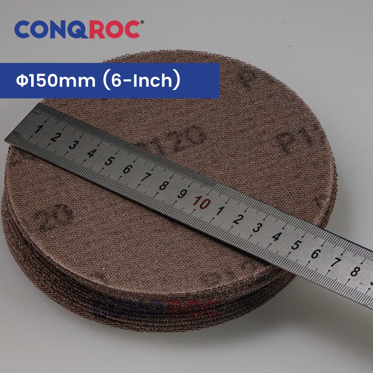 Bộ 50 150Mm 6-Inch Lưới Lưới Chà Nhám Đĩa Không Bám Bụi Khô Chà Nhám Giấy Tờ Móc Và Vòng Nhám 80 ~ 600