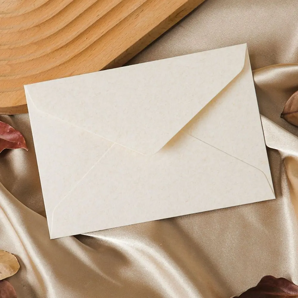 10pcs Vintage Envelopes Set Sheepskin Envelope Bronzed Seal Blessing Thank Envelope Romantic Invitation Card