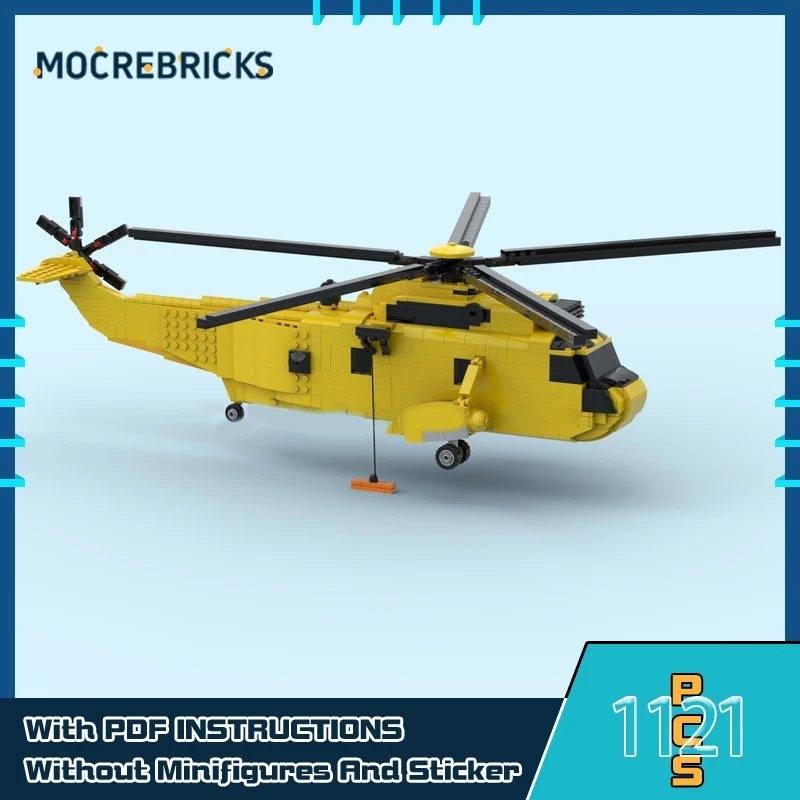 

MOC военная серия вертолет Westland Sea King HAR3 сборка строительного блока модель технологии кирпичи игрушки для детей подарок