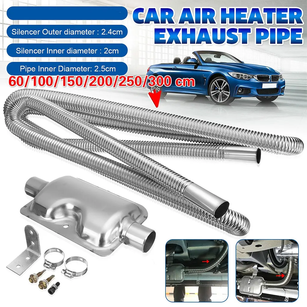 Car Air Heater Exhaust Pipe Stainless Steel Automobile Parking Muffler