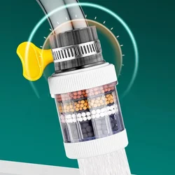 Removable Faucet Filter Six-layer Household Universal Anti-splash Shower Water Saving Kitchen Tap Shower Nozzle Filter  насадка