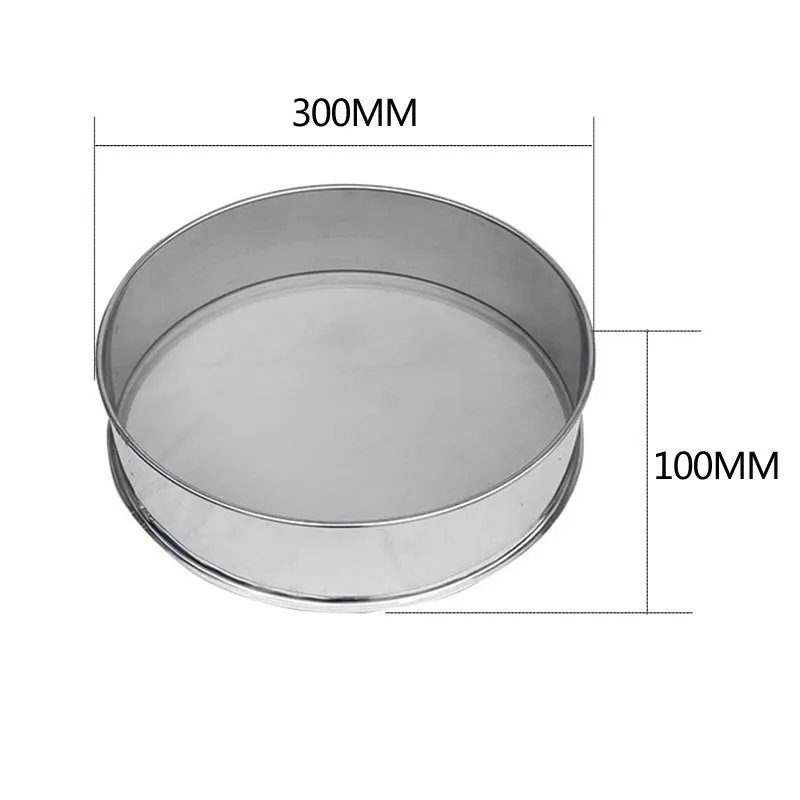 Diameter 30CM Height 10CM SUS All Stainless Steel Sieve For Electric Vibrating Machine Optional Mesh