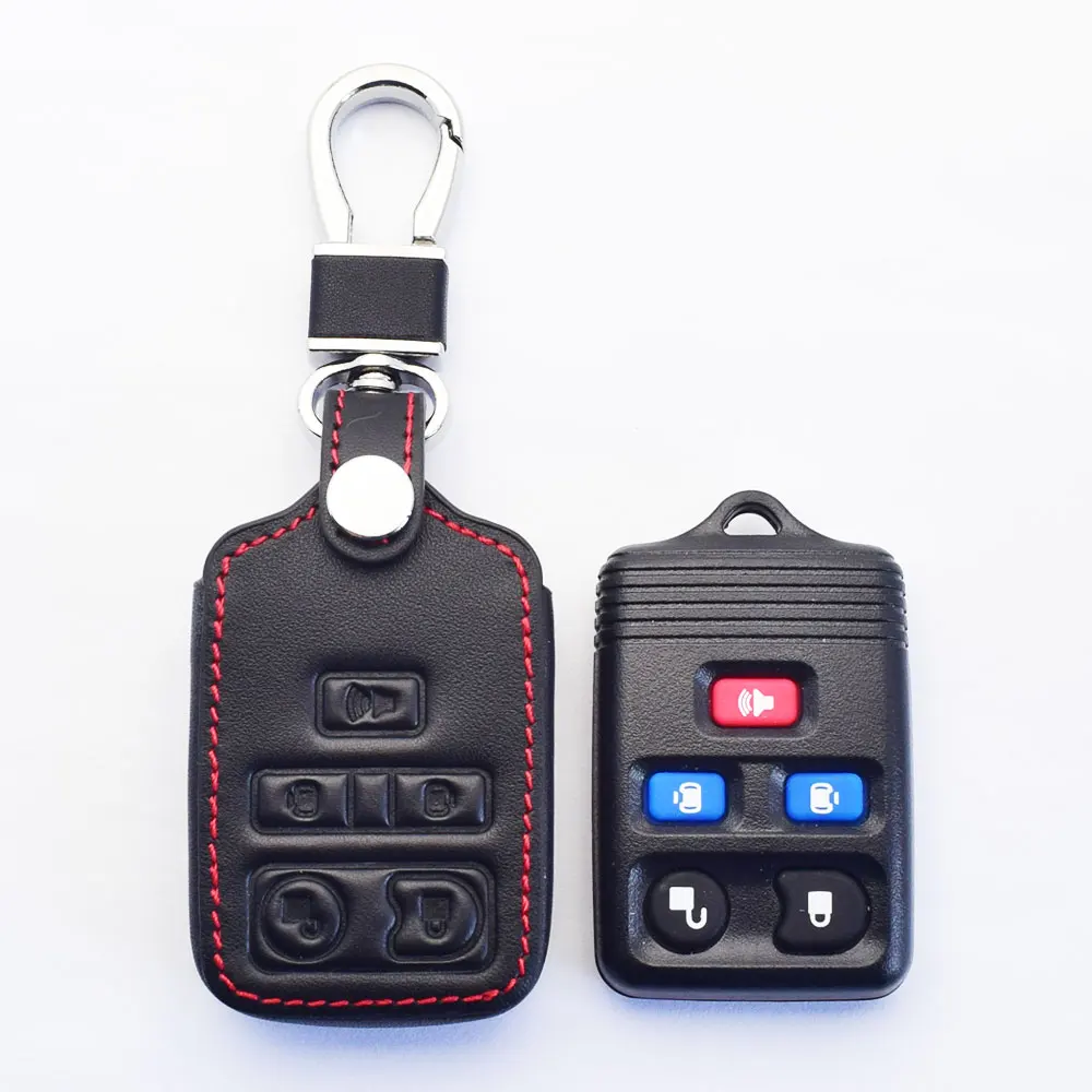 Leder Auto Schlüssel Abdeckung Tasche Für Ford Crown Victoria Focus Lincoln Aviator Navigator Mercury Mariner Mazda Pickup Fernbedienung Fobs Fällen – Detail 5