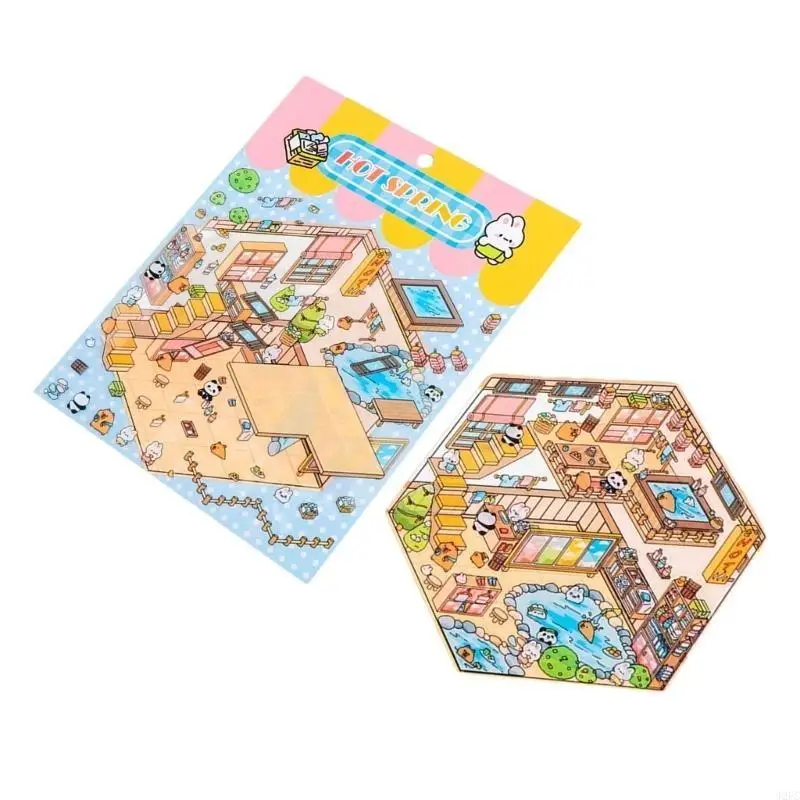 J2FC Fun 3D Scene Miniature Scene para scrapbooking Photo Frame Frame Frame