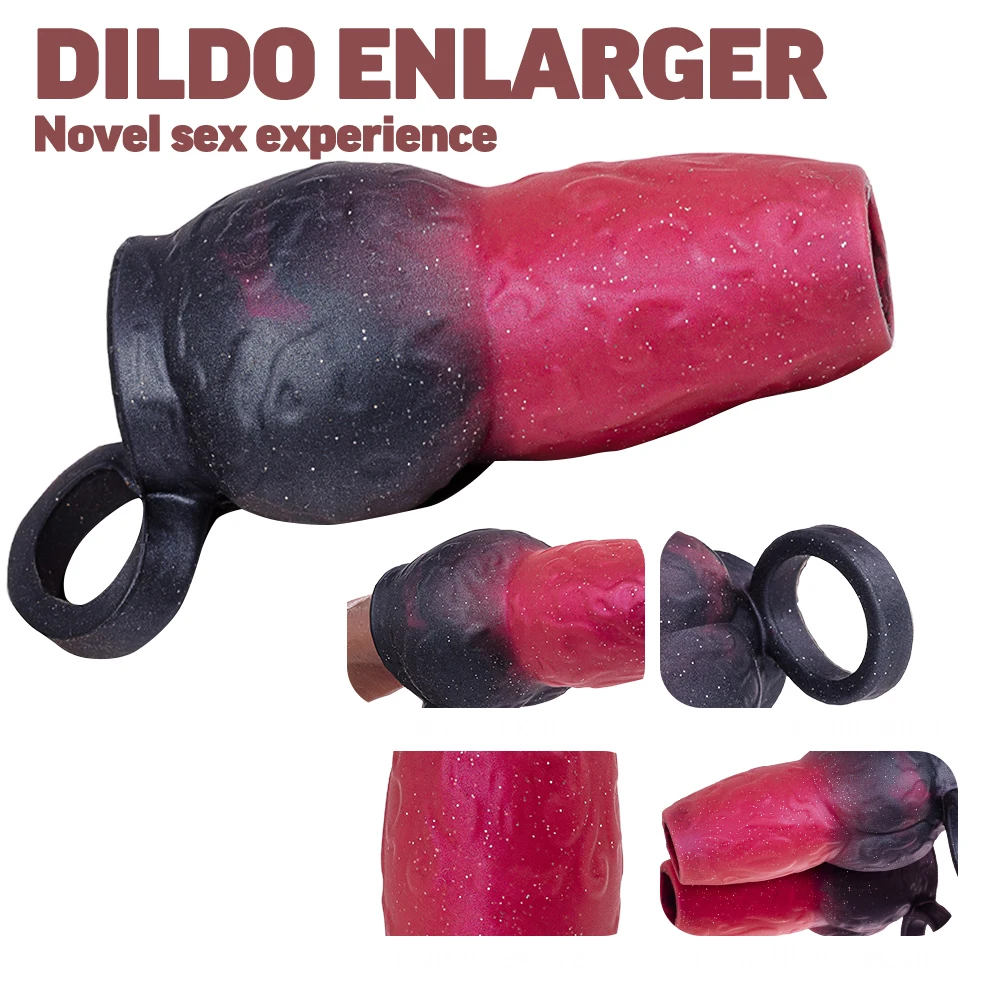 Silicone Octopus Dildo Penis Sleeve Hollow Dildo Adult Toys Sex Products Penis Enlargement Extender Male Delayed Ejaculation 18+ - view 6