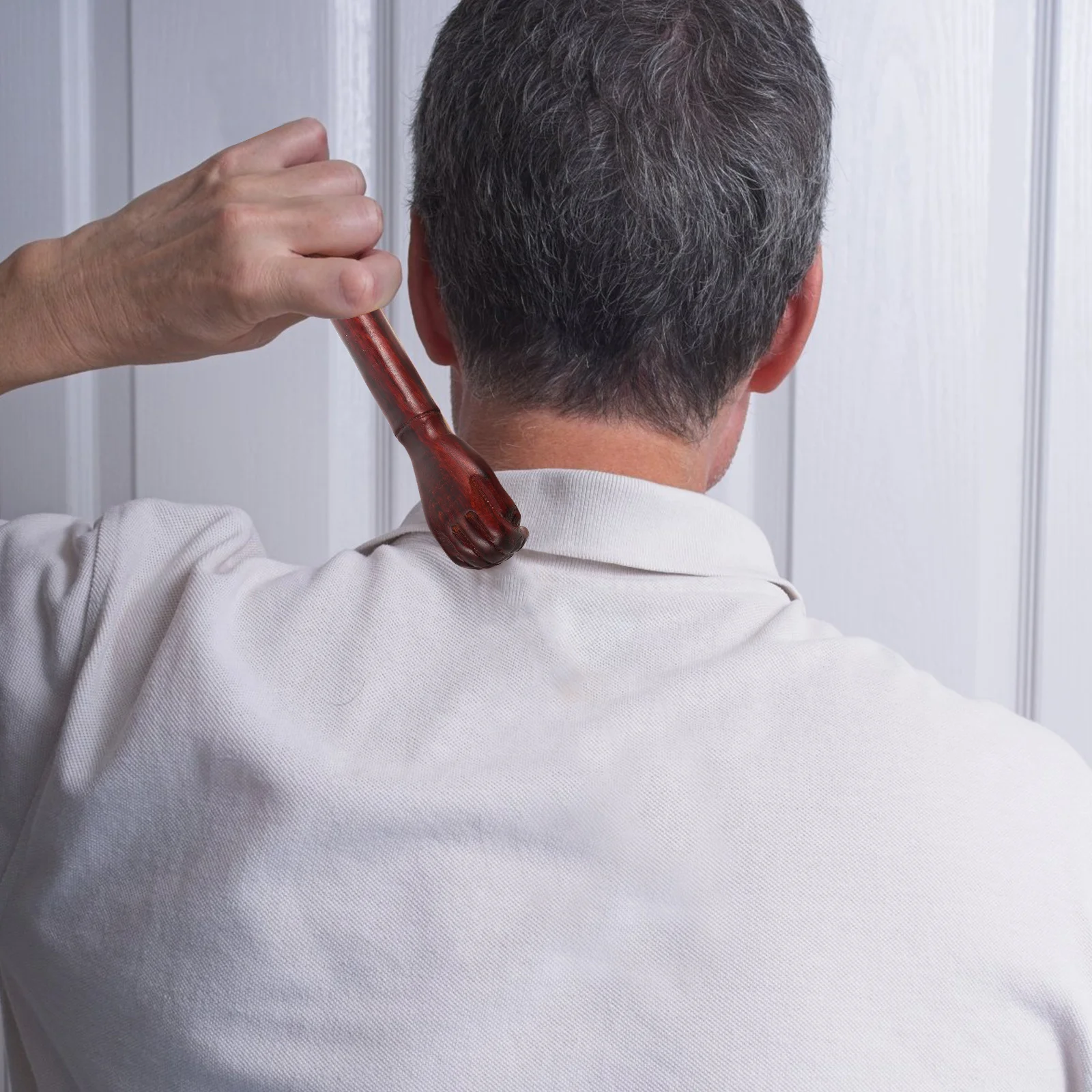 

Heavy Duty Wooden Back Scratcher Long Handle Scratch Tool for Hard to Reach Areas Manual Massage Device for Tension Relief in